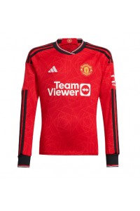 Fotbalové Dres Manchester United Domácí Oblečení 2023-24 Dlouhý Rukáv